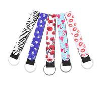 CLISPEED Llavero Pulsera de Muñeca Impresión, 5 Unidades de Correas para Llavero de Colores, Anillo para Llaves Resistente y Cómodo, Accesorio Práctico para Uso Diario y Decoración