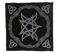 CLISPEED Mantel de Tarot Profesional de Tela de Pelusa Diseño de Estrella de Cinco Puntas, Mantel de Altar Ligero y Portátil para Cartas de Tarot en Juegos de Mesa y Astrología