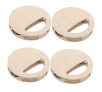 CLISPEED Maracas De Madera Sin Pintar Para Niños, Sonajeros Diy 4 Piezas, Material Natural Seguro, Tamaño Pequeño, Juguete Sensorial Montessori Para Desarrollo y Manualidades Infantiles