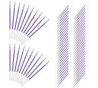 CLISPEED Marcadores de Tela Borrables Calor, 100 Recambios Azul Punta Fina para Bordado y Patchwork, Tinta Desaparece al Planchar, Bolígrafo para Costura y Confección