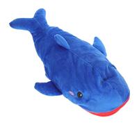 CLISPEED Marioneta de Mano Azul Ballena 30 Cm, Juguete de Animales para Contar Historias, Marioneta de Peluche Realista, Juguete Educativo Interactivo para Hogar y Escuela