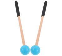 CLISPEED Mazas de Percusión de Madera con Mango Ergonómico para Xilófono y Marimba Baquetas Blandas para Instrumentos Orff Set Educativo Musical para Estudiantes Color Azul