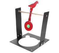 CLISPEED Metal Bird Target con Base Auto Reset Objetivo Giratorio Resistente y Seguro para Entrenamiento al Aire Práctica Precisa con Diseño Rojo Visible