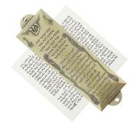 CLISPEED Mezuzá Metálica Decorativa Vintage con Inscripción Hebrea, Placa Religiosa De Metal Acabado Bronce, para Puerta y Pared, Símbolo Espiritual para Oración y Bendición, Juego