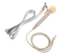 CLISPEED Micrófono de Mano Mini Portátil con Cable y Interruptor Amplificador de Voz Personal Omnidireccional Color Amarillo para Enseñanza Guías Turísticos y Presentaciones