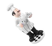 CLISPEED Mini Estatua de Cocinero de Resina en Estilo Europeo para Adorno de Cocina y Pastelería Diseño Divertido y Soporte Estable