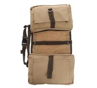 CLISPEED Mochila Alforja para Perros Medianos y Bolsa de Lona con Correas Ajustables y Compartimentos con para Senderismo Camping y