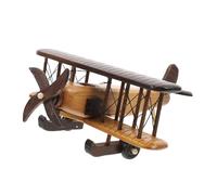CLISPEED Modelo De Avión Antiguo De Madera Hecho Mano Decoración Vintage para Escritorio Adorno De Avión De Madera Decorativa para Hogar
