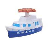 CLISPEED Modelo de Barco de Vela Pequeño de Resina Color Azul Profundo Timonel Adorno Náutico Mediterráneo para Decoración de Mesa en Sala de Estar Ambiente Costero y Obsequio Original
