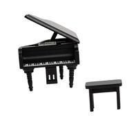 CLISPEED Modelo de Piano Miniatura de Madera Negro Adorno para Casas de Muñecas Decoración Realista Miniatura para Micro Paisajes y Suministros de Mini Casas Juego de 1 Set