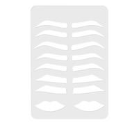 CLISPEED Molde de Cejas Acrílico Profesional Plantilla para Dibujo y Práctica de Formas Herramienta Reutilizable para Microblading y Diseño para Principiantes y Estilistas