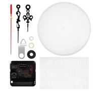 CLISPEED Molde de Silicona para Reloj de Resina Pequeño sin Números Kit Completo Mecanismo de Reloj y Números Romanos Molde Flexible para Manualidades DIY y Decoración Artesanal