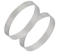 CLISPEED Molde Para Anillos De Pizza y Muffins 2 Piezas De Acero Inoxidable, Resistente a Altas Temperaturas, Bordes Seguros, Para Hornear Tartas, Panqueques y Arepas En Casa