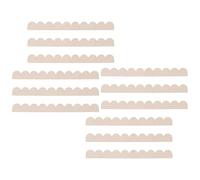 CLISPEED Molduras de Madera Festoneadas sin Terminar para Bricolaje 12 Piezas Borde Decorativo de 40 CM X 4 CM X 25 MM Listones para Puertas Estantes y Gabinetes Decoración Interior