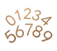 CLISPEED Números Adhesivos para Puerta de Casa 10 Piezas Acrílico 7X46 CM Color Dorado Antiguo Resistente Intemperie para Apartamento Oficina Buzón Señalización Exterior Interior