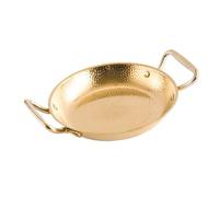 CLISPEED Olla Caliente de Cocina de Acero Inoxidable Dorado Doble Asa y Base Plana, Ahorro de Energía y Resistente al Calor para Hot Pot y Dry Pot