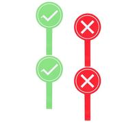 CLISPEED Paletas de Votación Manual 4 Piezas para Aula, Juego de Juez 2 Paletas Verdes de Sí y 2 Rojas de No, Accesorio Portátil de Espuma Reutilizable para Evaluación y Fiesta