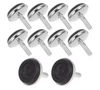 CLISPEED Patas Niveladoras para Muebles Atornilladas, Niveladores de Pies Ajustables de Chapa de Hierro Negro, para Silla y Mesa, Accesorios de Mobiliario