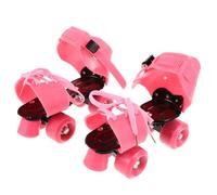 CLISPEED Patines de Ruedas Ajustables para Niñas Calzado Deportivo con Diseño de Cuatro Ruedas para Exteriores Mejora Coordinación y Seguridad para Actividades al Aire