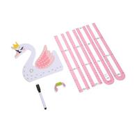 CLISPEED Pegatina Para Medir La Altura Infantil 3d Diseño De Cisne, Adhesivo Decorativo Ecológico y Reutilizable Para Dormitorio y Guardería, Calcomanía Color Brillante Para Seguimiento De Crecimiento