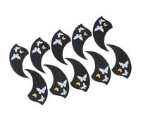 CLISPEED Pegatina Protectora Autoadhesiva para Ukelele Diseño de Alas, 10 Unidades, Material Suave y Seguro, Placa Antirayaduras para Accesorios de Instrumento Musical Folclórico