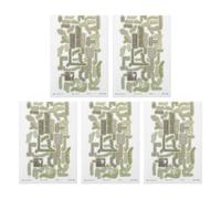 CLISPEED Pegatinas Adhesivas para Azulejos de Jardín de Hadas 3D, 5 Piezas Recortables para Pavimento de Casa de Muñecas, Vinilo Resistente para Suelos Zen y Paisajismo en