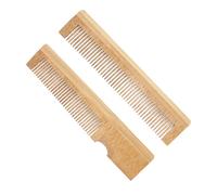 CLISPEED Peine Para Barba y Bigote De Bambú 2 Piezas Mini Peine Práctico Para Hombre Portable Para Alisar Bigote y Cabello Cuidado Facial y Peinado Diario