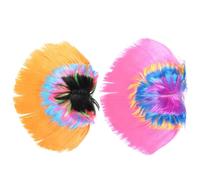 CLISPEED Peluca de Cresta Creativa de 2 Piezas para Fiesta de Halloween y Eventos Deportivos, Material Pet para Cambiar Tu Look y Destacar Estilo Único