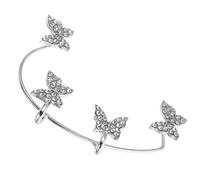 CLISPEED Pendientes Clip Oreja sin Piercing Elegante Diseño de con Accesorio para Mujer y Niña Joyería de Cartílago para Uso Diario y Ocasiones Especiales Modelo para Oreja Derecha