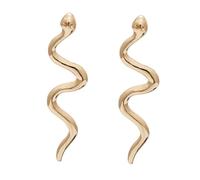 CLISPEED Pendientes Serpiente De Aleación Dorada Para Mujer Aretes Exagerados Con Diseño Geométrico Torcido Accesorios De Moda Para Fiesta y Uso Diario