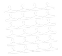 CLISPEED Perchas para Armario De Muñecas Miniatura 40 Mm Metal Blanco 30 Unidades Accesorios para Casas Diminutas Organización De Ropa De Muñecas