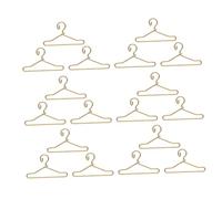 CLISPEED Perchas para Muñecas Mini Metálicas Doradas 40 Mm Accesorio para Casas De Muñecas Juego De 45 Piezas Organizador Compacto Adecuado para Colecciones y Exhibición