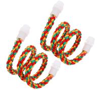 CLISPEED Perchas para Pájaros de Algodón 2 Pcs Cuerda Elástica Multiusos para Loros y Cacatúas, Soporte Resistente y Flexible para Jaulas