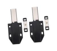 CLISPEED Pestillo Magnético de Empuje para Puertas Cerradura Autoajustable, Acero Resistente, Color Negro, 2 Piezas, Cierre Táctil para Armarios Grandes y Gabinetes Domésticos