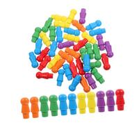 CLISPEED Piezas De Peones De Juegos De Mesa para Damas Chinas, Clavijas De Madera De Colores, Tamaño Pequeño, Accesorio De Repuesto, Uso Juegos De Mesa, 120 Piezas (6 Colores x 20 Unidades