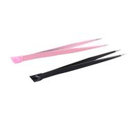 CLISPEED Pinzas de Manicura Adhesivas 2 Piezas Tamaño Compacto Herramienta Doble Cabeza Prensado Pegatinas Manicura Profesional y Personal Accesorio Decoración Uñas DIY