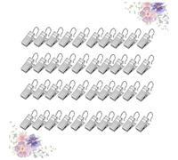 CLISPEED Pinzas para Cortinas de Hierro Metálico Plateado 9X18 MM 100 Unidades Anillos y Broches para Colgar Cortinas y Fotos Sujetadores Resistentes para Uso Baño Dormitorio y Sala
