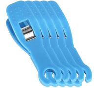 CLISPEED Pinzas para Perforación Desechables 8 Mm, Clips Plásticos Antideslizantes Azules 5 Unidades, Herramienta Segura para Piercing Corporal y Nariz, Kit Portátil para Perforar Orejas