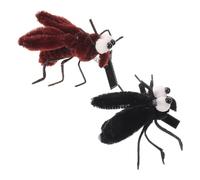 CLISPEED Pinzas Pelo de Mosquito de Dibujos Animados Diseño Compacto y Cómodo 2 Piezas, Material de Algodón Pp y Hierro para Fiestas de Cumpleaños y Viajes