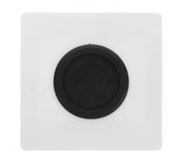 CLISPEED Placa de cubierta de toma de pared tipo 86 con agujero de paso de cable de 35 mm y ojal protector, placa de pared decorativa blanca clásica para gestión de cables del hogar y ocultación de