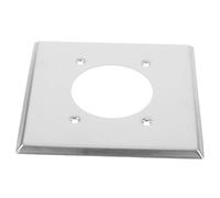 CLISPEED Placa de Pared de Acero Inoxidable para Interruptor Orificio Redondo de 213 Pulgadas Resistente Humedad Superficie Antirayaduras para Cocina y Dormitorio Cubierta Decorativa