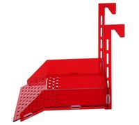 CLISPEED Plataforma Colgante para Tortugas de Agua Grandes en Acrílico Rojo Rampa Antideslizante para Tomar el Sol y Descansar en Acuarios de 19x18.5x16cm