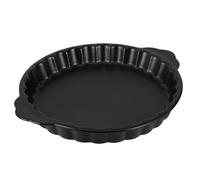 CLISPEED Plato para Hornear con Diseño Sencillo Negro con Asas Dobles de Cerámica Bandeja para Cocinar y Fácil de Transportar para Uso en Cocina