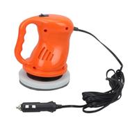 CLISPEED Pulidora de Coches, Máquina de Cera para Autos 12 V Mini, Abs y Metal, Naranja, para Coche, Pulido y Reparación de Rayones