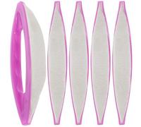 CLISPEED Pulidores de Uñas Cera de Material Sintético Púrpura, 5 Piezas Ligeras para Dar Forma y Pulir Uñas, Ideales para Uso Profesional y Viajes