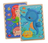 CLISPEED Puzzle de Madera Educativo para Pequeños de Cognición y Memoria de Bloques Didácticos Coloridos para Desarrollo Cerebral y Coordinación -Mano Regalo para Preescolar
