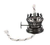 CLISPEED Quemador de Lámpara de Aceite Ajustable 28 Orificios Negro Aleación Resistente Alta Temperatura Compatible Lámparas Antiguas Hogar Decoración Vintage