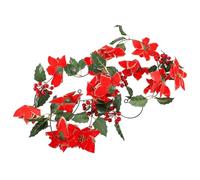 CLISPEED Ratán Artificial de Frutos Rojos Navideños Guirnalda de Bayas Rojas Simuladas Decoración de Navidad Roja para Hogar y Fiestas Adorno Resistente Mantenimiento 1 Pieza