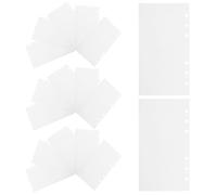 CLISPEED Recargas de Hojas Desprendibles Adhesivas Tamaño A6 para Organizador de Pegatinas, Papel de Recambio para Carpeta de 6 Anillas, 40 Hojas en Color Claro para Coleccionar y