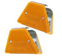 CLISPEED Reflectores de Carretera Trapezoidales 2piezas de Policarbonato Alta Visibilidad para Señalización de Advertencia en Ambos Lados Vía